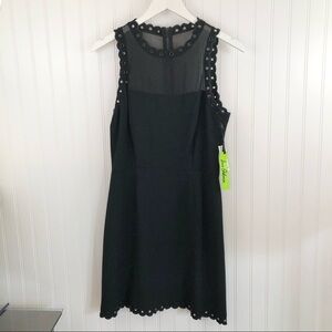 Sam Edelman Women’s Black Sheath Grommet Dress 10